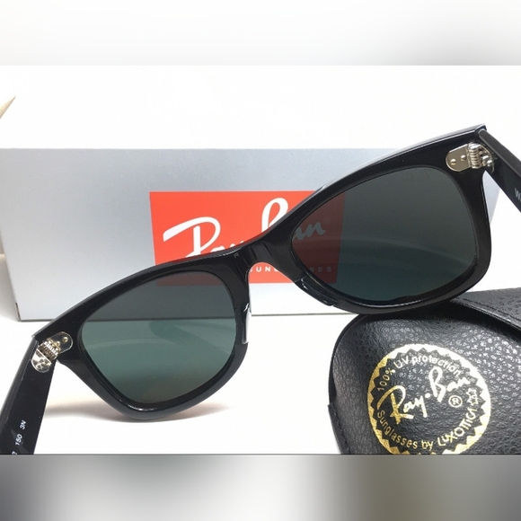 Ray Ban Wayfarer Black Lens Black Frame RB2140 - Picture 9 of 14